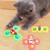 FlidRunest 3PCS Suction Cup Spinner Toys for Cat, Interactive Windmill