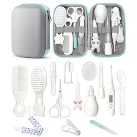 Baby Grooming Kit for Newborns, All-in-One Baby Care Essentials with Nail, Hair, Nasal and Temperature Care Tools for First-Time Parents Home and Trav