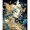 Butterfly Woman Paint by Numbers for Adults Beginners, DIY Digital
