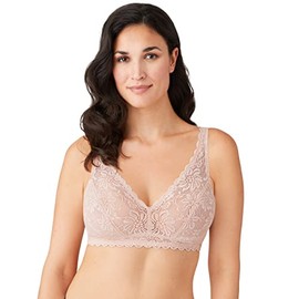 Wacoal Women's Soft Sense Lace Bralette, Rose Dust, X-Large