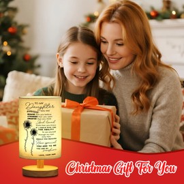 WSYEAR Christmas Daughter Gifts from Mom - Table Lamp Birthday Gifts for Daughter from Mom Girl Present Night Light for Bedroom Living Room Graduation Gifts