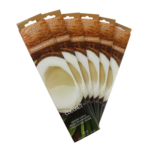 Hosley Coconut Fragrance Incense Sticks Essential Oils Infusion for Long-Lasting