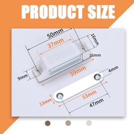 Pack of 2 Magnetic Catch Strong Door Magnet Magnetic Catch Cabinet Magnetic Door Closer Magnetic Cabinet Door Balcony Door Catch for Furniture Lockers Cabinet Doors (White)