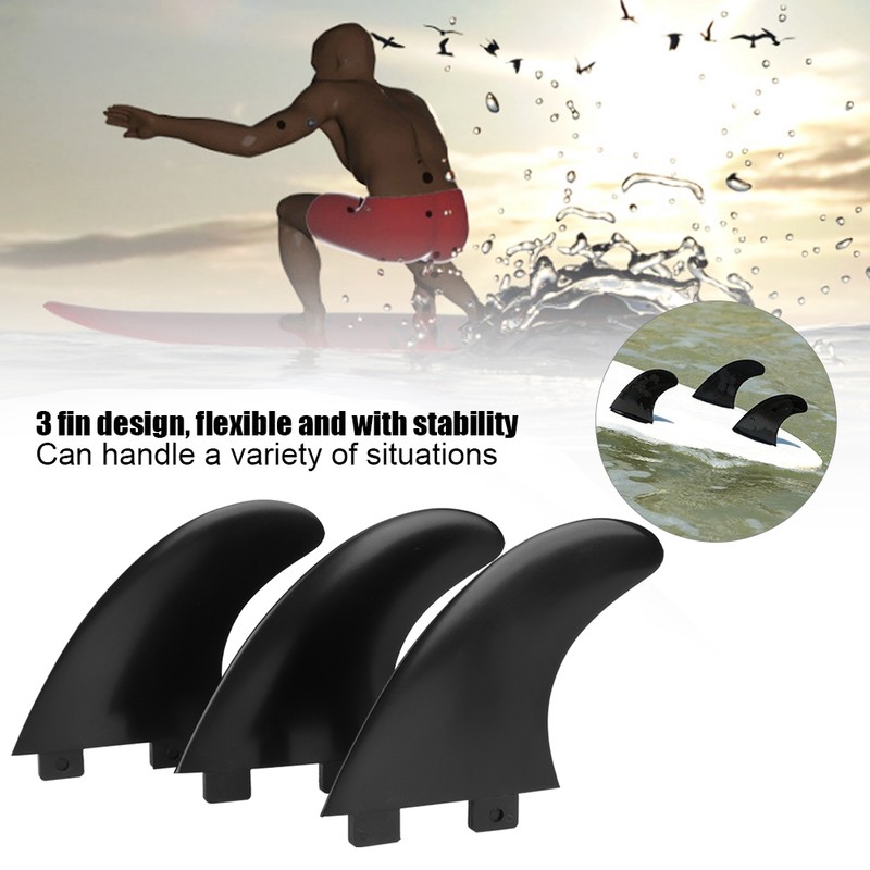 3Pcs FCS Surfboard Tail Water Fin Set Left Middle Right