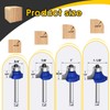 4 Pcs Blue Router Bits 1/4 Shank Feanron Round Over