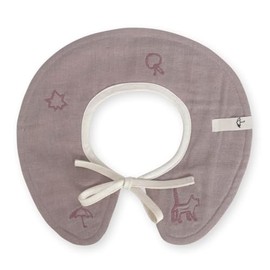 Saga Copenhagen Bib/collar for babies and toddlers, made from 100% organic cotton, one size, Alva - Mauve, mauve