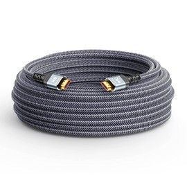 SNOWKIDS Long 7.5 m HDMI 2.1 Cable 8K, 48 Gbps HDMI Cable, Nylon Braided 8K@60 Hz 4K@120 Hz 7680P, DTS: X, HDCP 2.2 & 2.3, HDR 10, eARC, Dynamic HDR, Compatible with PS 5/4/3 Projector Monitor
