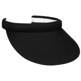 Lipodo womens visor - Plain-coloured sun visors from cotton with towelling band - Ideal for golf, tennis or other leisure activities in summer - black One Size