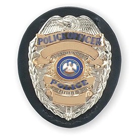 Safariland 7350-03-2 Shield Style Badge Holder, Black, Plain