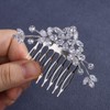 Missgrace Bridal Rhinestones Hair Comb Sparkling Dainty Rhinestones Headpiece for