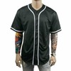 Pullonsy Mens White Plain Baseball Jersey Button Up Mesh Cool