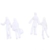 1:300 Scale White Unpainted Model Figure Train Passenger DIY Paint
