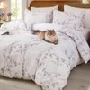 Cozaline Floral Duvet Cover King Size - 100% Nature Cotton