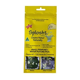 Splosht Fishpond/Waterfeature Pack - Waterdissolvable Sachets - No Measuring. Reduces Algae and Sludge Naturally - Safe for All Fish and Aquatic Animals - Treats for 3 Months (Small Pond)