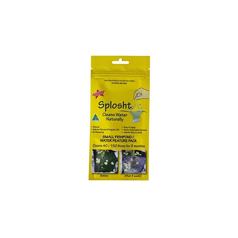 Splosht Fishpond/Waterfeature Pack - Waterdissolvable Sachets - No Measuring. Reduces
