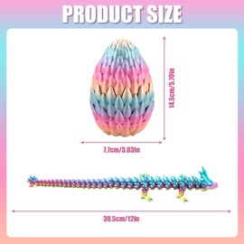 TaimeiMao Dragon Egg with Dragon, Dragon Egg 3D, 3D Print Dragon, 3D Printed Surprise Dragon in the Egg, Movable Dragon, Dragon Toy, Adult Children Gifts Toy