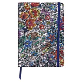 Clairefontaine 400120C Notebook with Soft Cover, DIN A5, Ideal for Your Notes, Trendy and Robust, 72 Sheets, Ruled, 1 Piece, with Floral Motifs