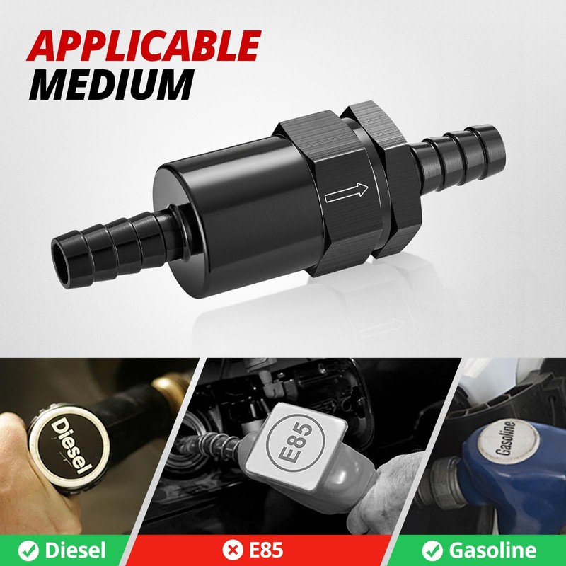 EVIL ENERGY 1/2" Barb Billet Inline Fuel Filter 30 Micron