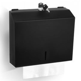 Comercial Paper Towel Dispenser Wall Mount, Stainless Steel Hand Towel Dispenser with Lock, Trifold/C Fold Paper Towel Holder for Bathroom Kitchen Office Public Places, Large Capacity Tissue Holder