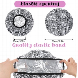 JJUNW Pack of 2 Deep Conditioning Hair Cap, Reusable Double Layer Hair Care, Shower Cap, Heat Cap for Hair, Hair Cap, Dyeing Dual Use Shower Caps, Heating Cap (Black + Pink)