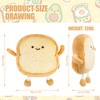 Byffoer Toast Bread Cuddly Toy, 18 cm Funny Toast Cushion