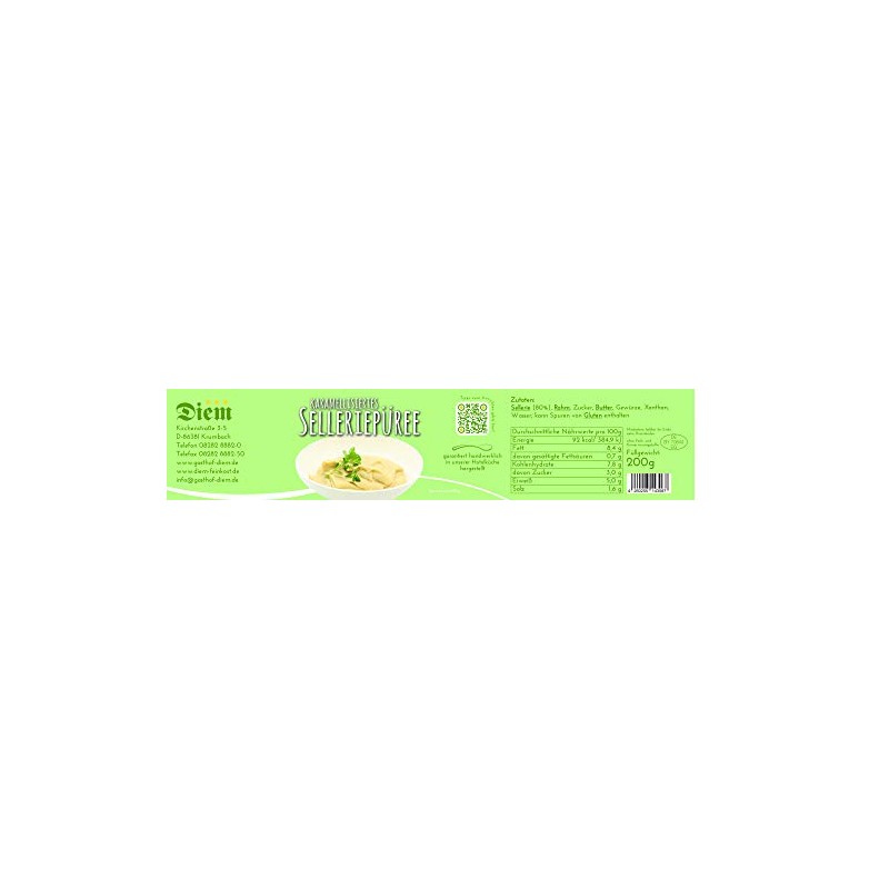 Caramelised Celery Puree with Cream Refined - Very Fine Strained