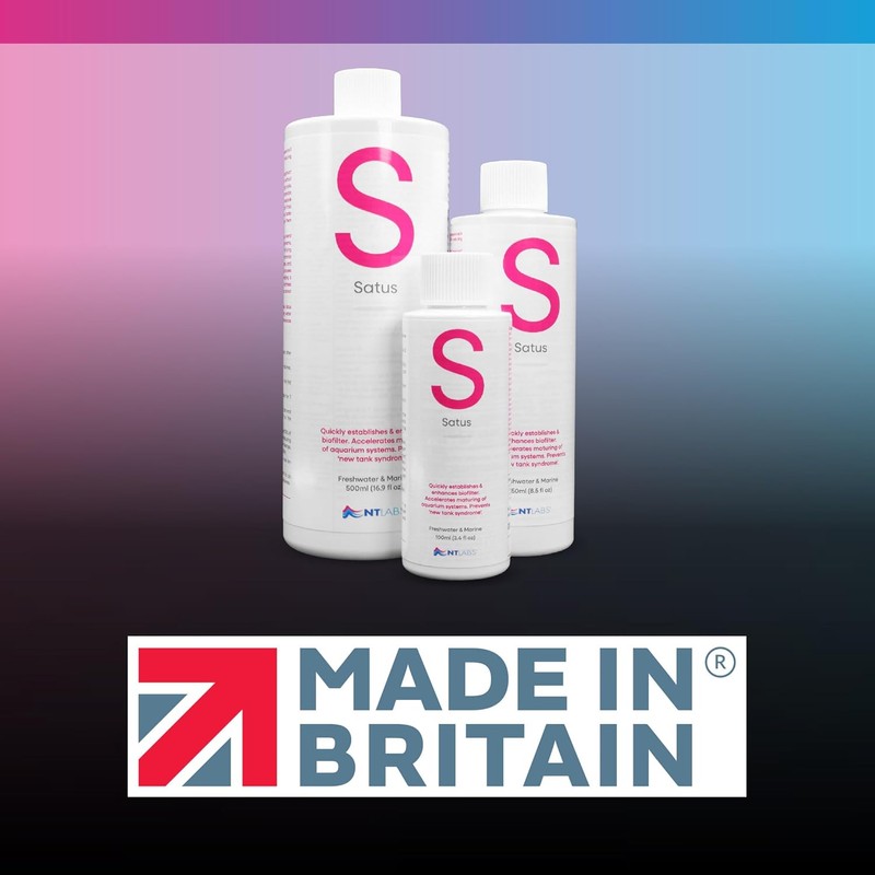 NT Labs Satus, Aquarium Filter Bacteria, Rapidly Establishes & Enhances