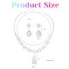 EARENT Rhienestone Wedding Jewelry Sets Silver Diamond Bridal Necklace and
