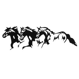 G Car Decorative Sticker,Reflective Sticker Compatible with Ford Bronco, Three Horses Sticker Waterproof, Car Decorative Sticker,Stickers for Cars, Trucks and Motorcycles(Black)