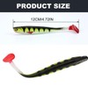 EYVRPAU Pack of 5 Rubber Fish Zander Bait Predatory Fish
