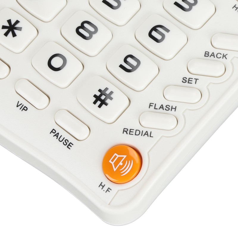 Desktop Telephone Big Button Corded Landline Telephone 16 Bit HD