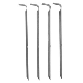 Suncast 8-Inch Metal Garden Stakes, Heavy-Duty 14-Gauge Anchors for Securing Landscape Edging, Weed Barriers, and Fencing (Pack of 4)
