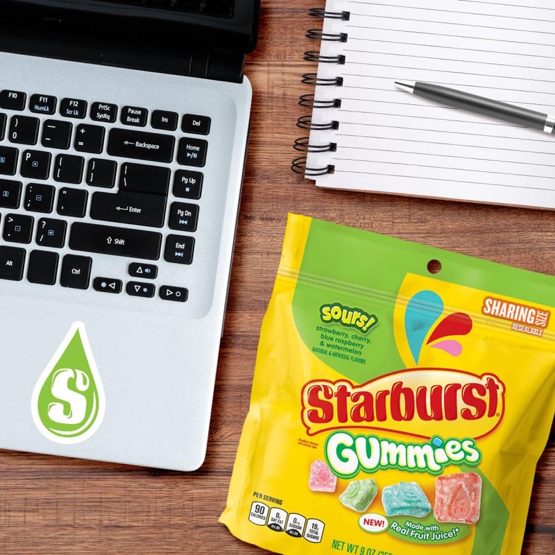STARBURST Gummies Sours Gummy Candy, Sharing Size, 9 oz Bag