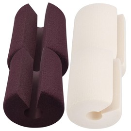 KOMBIUDA 1set Door Stopper Flexible Finger Pinch Guard for Proofing Doors Prevents Accidents Protects for Home Safety Beige Brown Cylindrical Design 4pcs