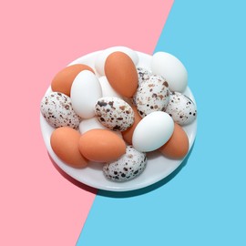 wybcfp 60Pcs Artificial Mini Easter Eggs Decoration Fake Resin Easter Bird Eggs for DIY Crafts Easter Party Decorations Photo Props