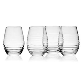 Mikasa Ciara Set of 4 Stemless Red White Wine Glasses, 18 Ounce