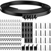 Jetec Curtain Tracks Ceiling Flexible Curtain Track Bendable Rail Curved