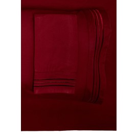 Elegant Comfort ® 1500 Thread Count - WRINKLE RESISTANT - Egyptian Quality ULTRA SOFT LUXURIOUS 4 pcs Bed Sheet Set, Deep Pocket Up to 16" - Many Size and Colors, KING, Burgundy
