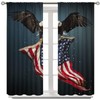 American Flag Blackout Curtain,Flying Bald Eagle American Flag Window Curtains