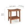 18" Sumba-Bjön™ Slatted Teak Shower Bench with Shelf
