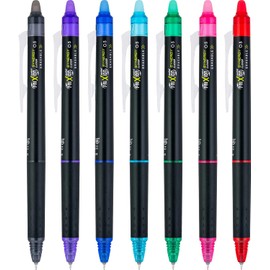 Pilot, FriXion Synergy Clicker Erasable, Refillable, Retractable Gel Ink Pens, Extra Fine Point 0.5 mm, Pack of 7, Assorted Colors