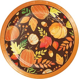 Creative Converting Give Thanks Dessert Plates, 7", Multi-color