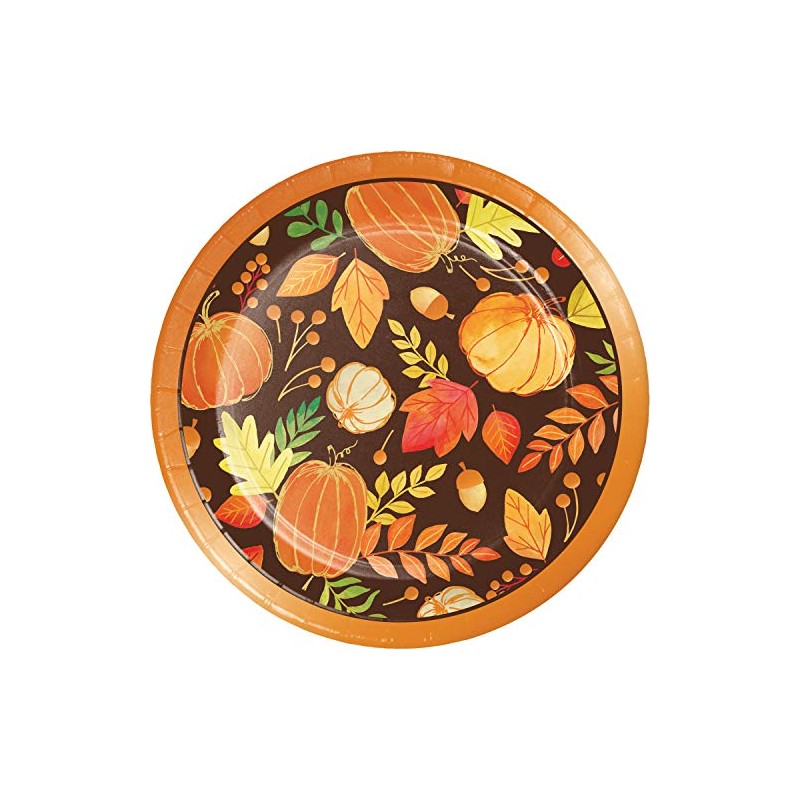 Creative Converting Give Thanks Dessert Plates, 7", Multi-color
