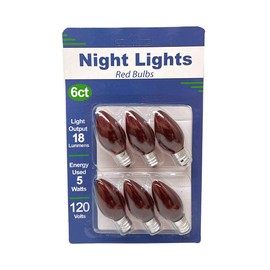 UI PRO TOOLS Red Color Night Light Bulb - 6PC