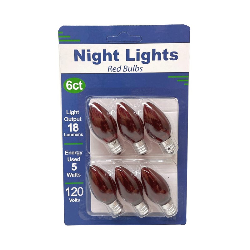 UI PRO TOOLS Red Color Night Light Bulb - 6PC