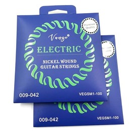 Electric Guitar Strings 9-42 Gauge Set with Picks – High-Carbon Steel Core, Smooth Feel, Durable and Stable Tuning for Rock, Blues and All Playing Styles
