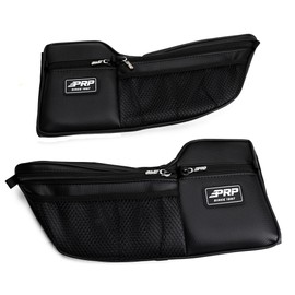 PRP Rear Door Storage Bags with Knee Pads for 2025+ Polaris RZR PRO XP4, PRO S4, PRO R4-Secure UTV Storage for Gear, Phones, Tools - Water & Puncture-Resistant Vinyl, Mesh Pocket, Added Comfort (Pair)