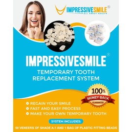 IMPRESSIVE SMILE Ultra Thin Tooth WHITENING Facing | COSMETICALY Realistic Looking Tooth Cover to Improve Your Smile | Choose Shade A-1, A-2 or A-3 (A-1)