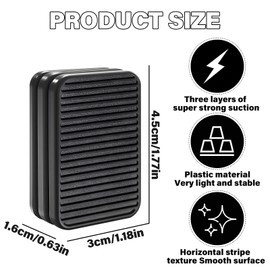 TEAONE Plastic Fidget Slider, 1 PCS Magnetic Push Cards for Anxiety, Boredom, Stress Relieve (Black)