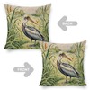 Linen Pillow Covers 18 x 18 Spring Pelican Pillowcase Square